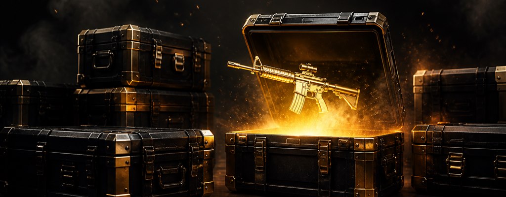 Free CS2 CS cases opening with gold glow